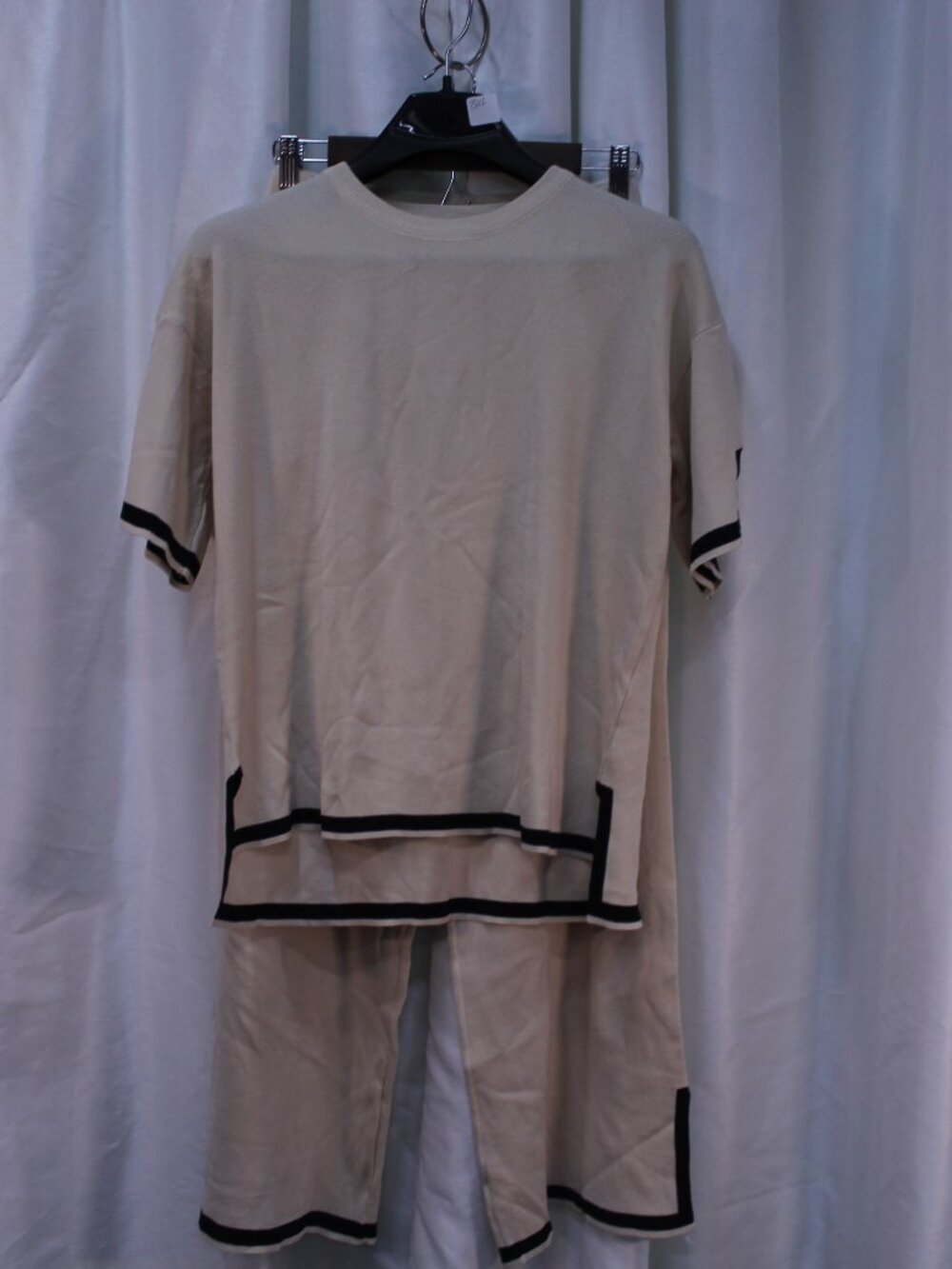 Elegant Beige and Black Women's Jumpsuit